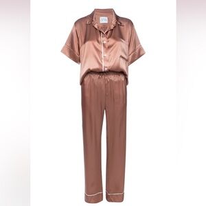 100% Silk Apricot pajama set Helena Quinn
